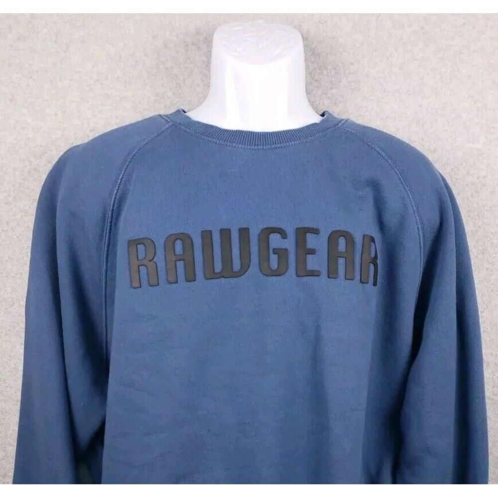 Rawgear Crew Neck Mens Pullover Fleece Sweatshirt XL Blue